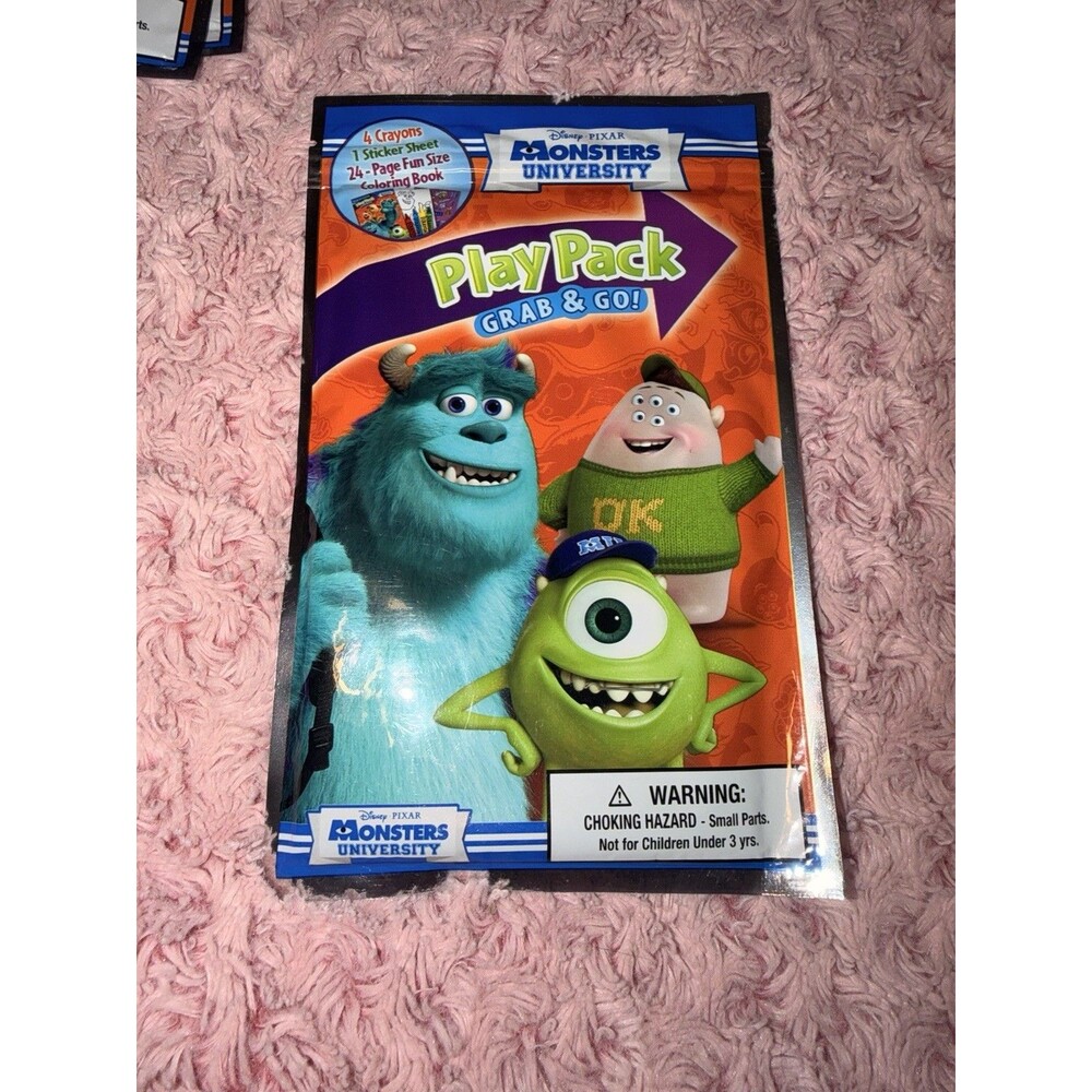 Disney Monsters University Play Pack Grab & Go Pixar Coloring Book Orange Sulley